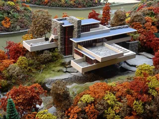 Falling Water House miniature model