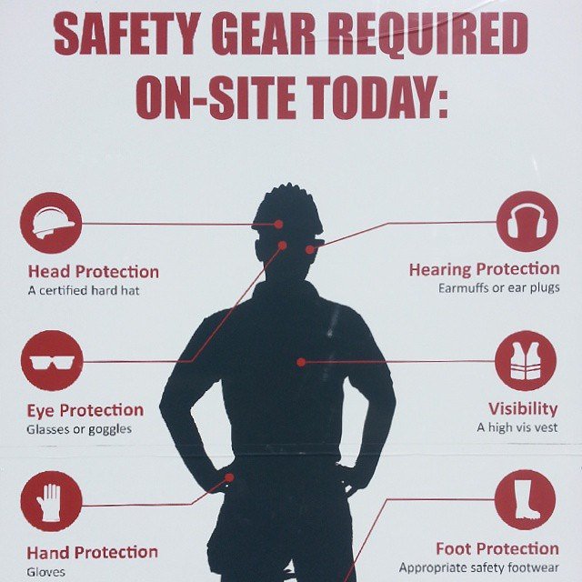 Safety gears required on site