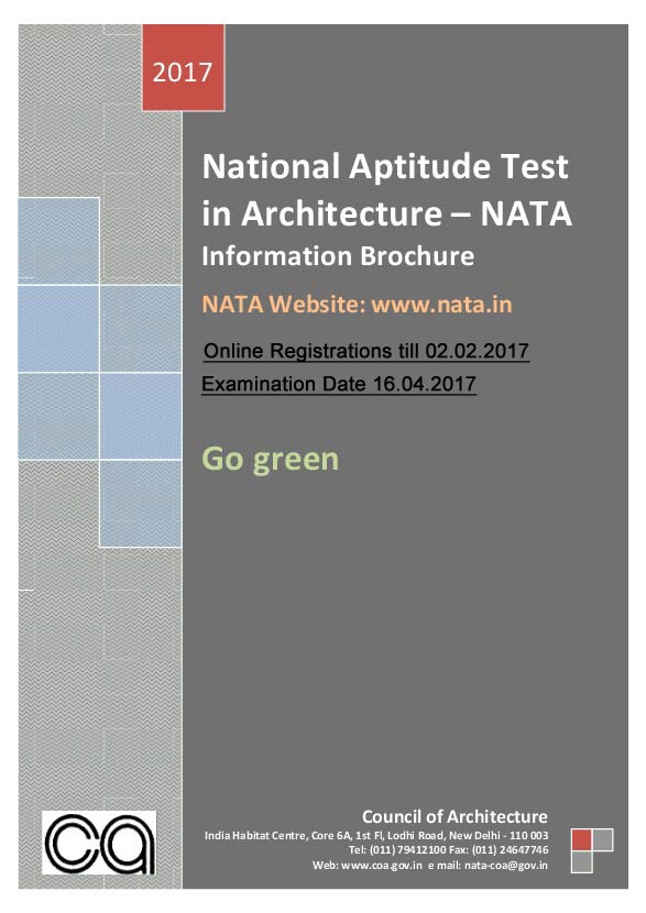 NATA - national aptitude test in architecture