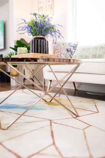 Metal Marble Table for interior decor