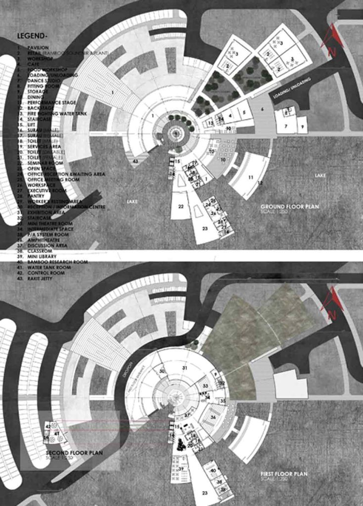 Bamboo Cultural and Information Centre Floor Plans
