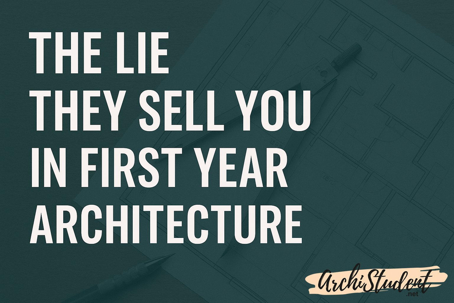 The lie they sell you in first year architecture